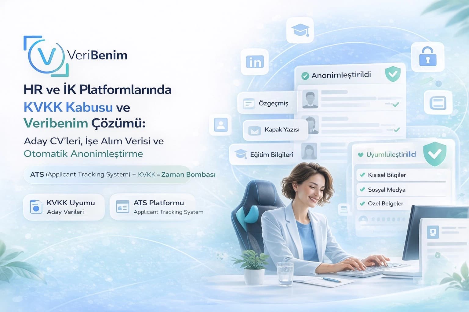 HR ve İK Platformlarında KVKK Kabusu ve Veribenim Çözümü: Aday CV'leri, İşe Alım Verisi ve Otomatik Anonimleştirme